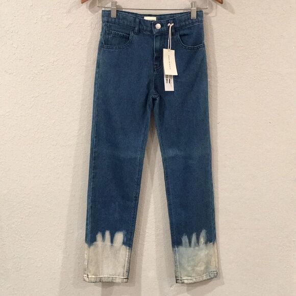 NEW It's in My Jeans Girl Sz 11 Bleach High Waisted Jeans Adjustable 100% Cotton - Picture 1 of 10